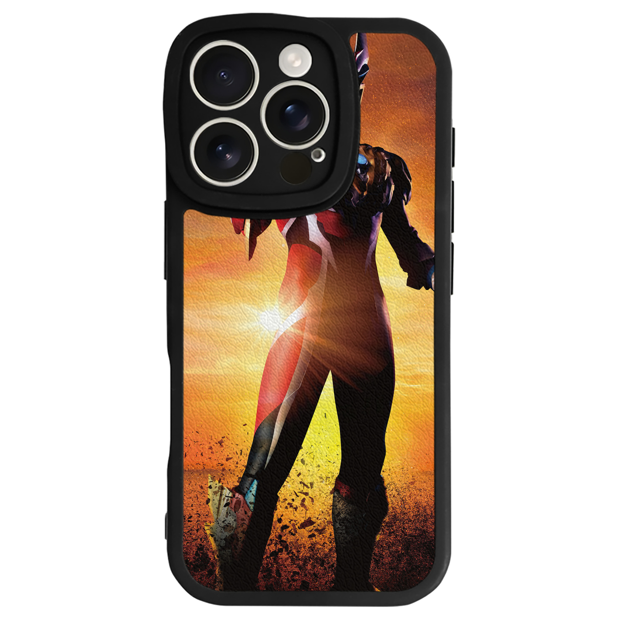 （画像用） ウルトラマン Ultraman 【iPhone 16シリーズ対応】シリコンスマホケース（レザー調） 材質：シリコン